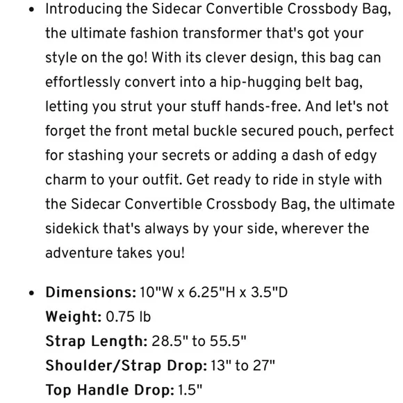 Lug Sidecar Convertible Crossbody Bag- Sand Taupe - Picture 5 of 5